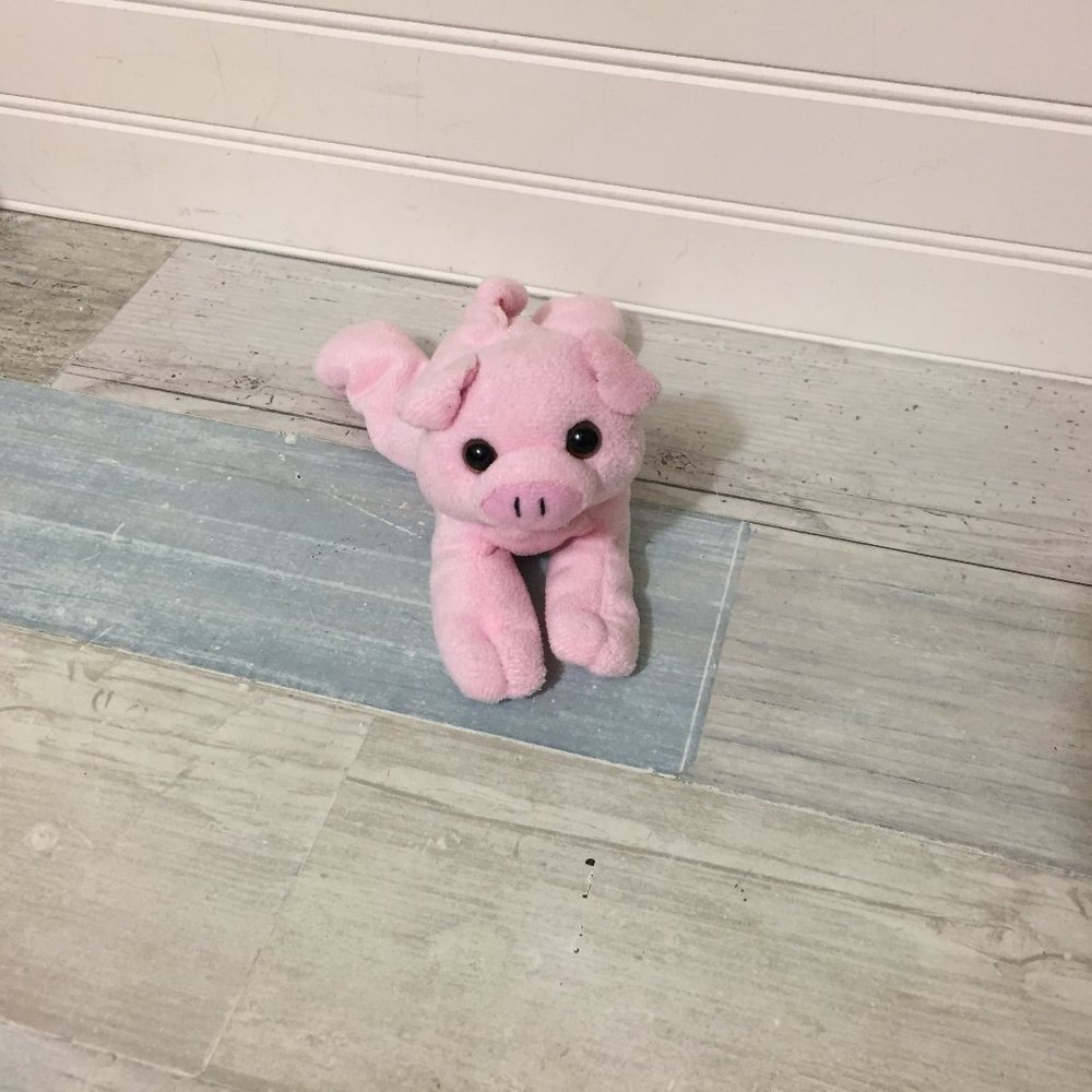 Unipak Pink Plush Pig Toy, Stuffed Animal 6 1/2" - Picture 2 of 6